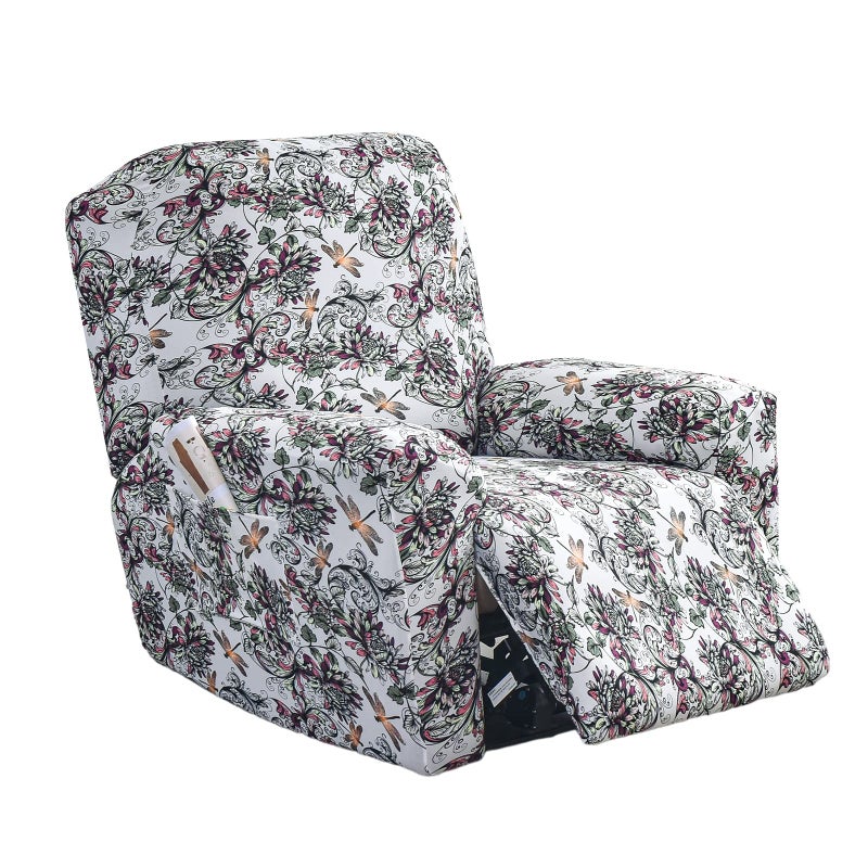 Eco-Ancheng Recliner Slipcovers 4-Pieces Lazyboy Recliner Covers Recliner Couch Covers Recliner Chair Cover Non Slip Reclining Slipcovers with Storage Pockets Furniture Protector for Living Room - Image 1